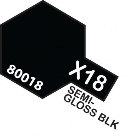 Tamiya X18 Enamel Semi Gloss Black