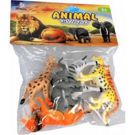 6Pcs Bag Of Wild Animals - Assorted