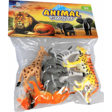 6Pcs Bag Of Wild Animals - Assorted