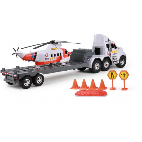 Mighty Fleet Titans Flatbed With Helicopter