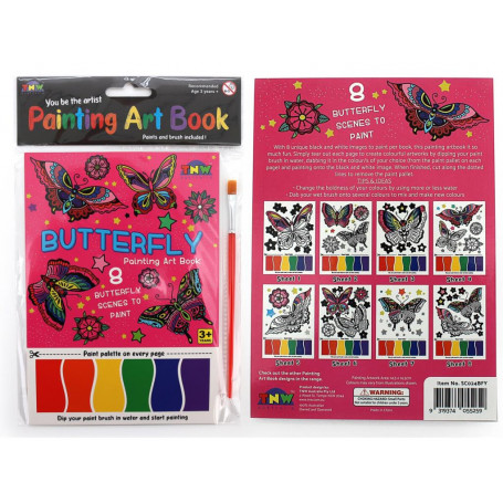 Painting Art Book (8Xa5 Sheets/Book) - Butterflies