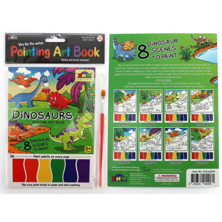 Painting Art Book (8Xa5 Sheets/Book) - Dinosaurs