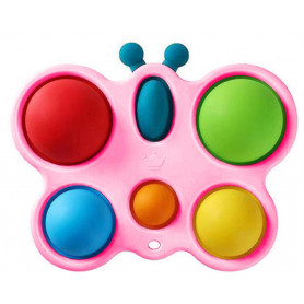5 Dot Sensory Fidget Toy Butterfly Shape Pink