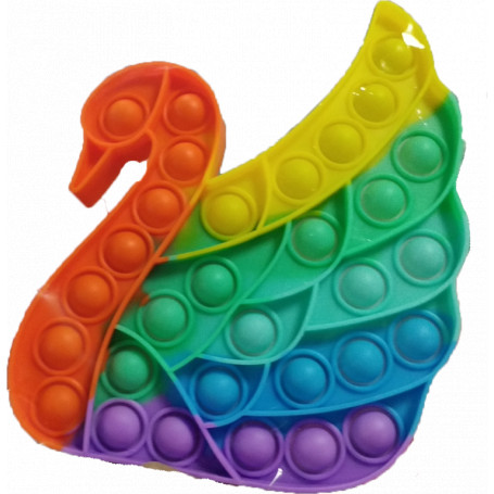 Pop It Fidget Toy Rainbow Swan