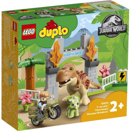 LEGO Duplo T. Rex And Triceratops Dinosaur Breakout 10939