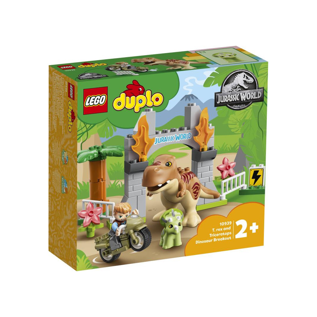 LEGO Duplo T. Rex And Triceratops Dinosaur Breakout 10939 | Mr