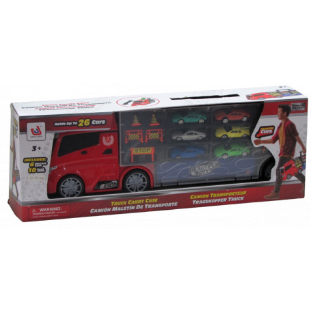 Truck Carry Case with 6 Cars and 10 Road Signs