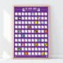 100 Board Games Bucket List Scratch Poster