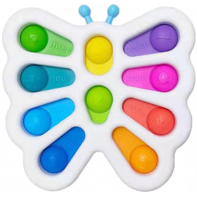 10 Dot Sensory Fidget Toy Butterfly With Numbers Assorted