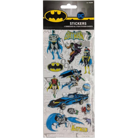 Batman Stickers 3 Pack - Embossed