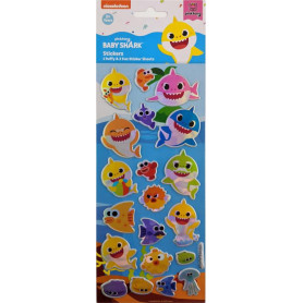 Baby Shark Stickers 3 Pack - Puffy