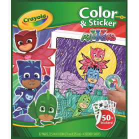 Crayola Colour & Sticker Book - Pj Masks