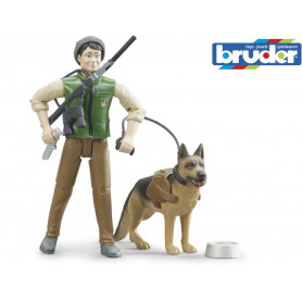 Bruder Forest Ranger With Dog & Equipment