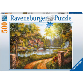 Ravensburger Cottage by the River Puzzle 500Pc