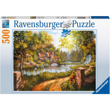 Ravensburger Cottage by the River Puzzle 500Pc