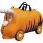 Orange Ride On Luggage For Child With Tow Strap