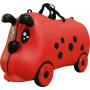 Red Ride On Luggage For Child With Tow Strap