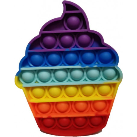 Pop It Fidget Toy Rainbow Cupcake