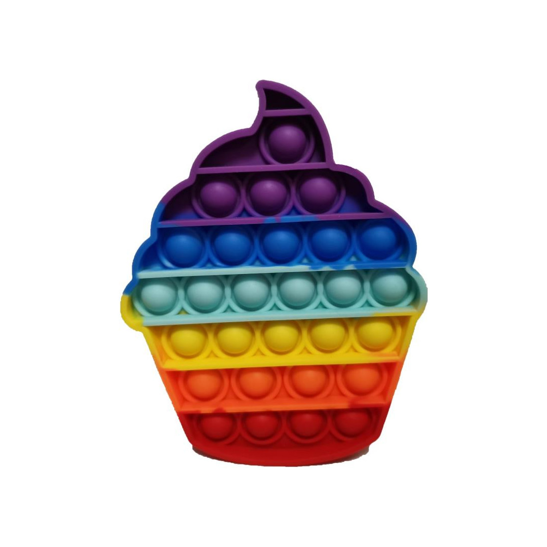 Pop It Fidget Toy Rainbow Cupcake | Mr Toys Toyworld