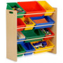 MDF Shelf Storage Organizer 4 Rows, Meas. 86 X 28 X 78cm