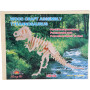 3D Dinosaur Puzzle Wood Craft Assembly and Construction Kit – Assorted