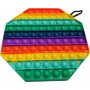 Pop It Fidget Toy SuperSized Rainbow Octagon Assorted