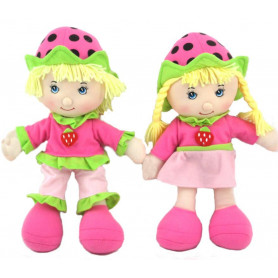 Strawberry Girl Rag Doll 40cm - Soft & Cuddly- Assorted