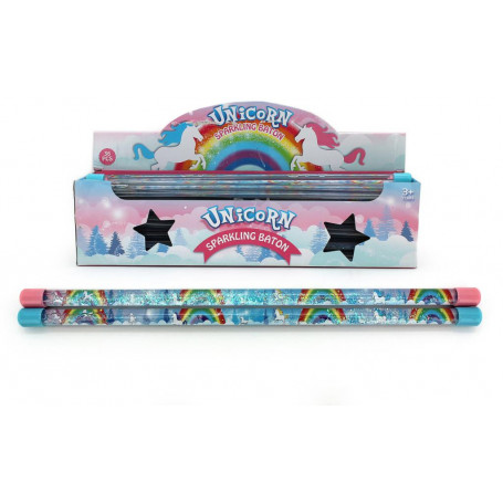 Unicorn Glitter Wand 45cm -Assorted