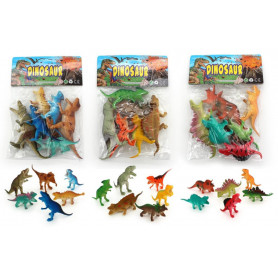 Dinosaurs In Bag 10-15cm - 6 Pieces Assorted