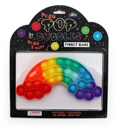 Silicone Push Pop Game - Cloud - 20cm (Rainbow)