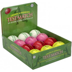 Test Match High Bounce Ball - 7cm Assorted