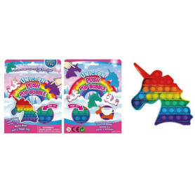 Silicone Push Pop Game - Unicorn - 23cm (Rainbow)