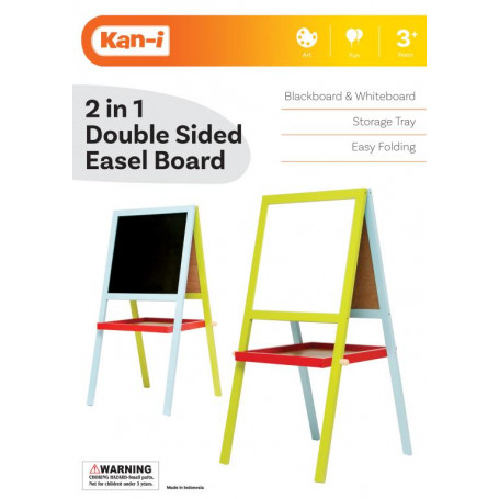 Kan-i Double Sided Wood Blackboard With Tray 80cm x 40cm