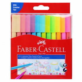 Faber-Castell Connector Pen Pastel Neon Pk12