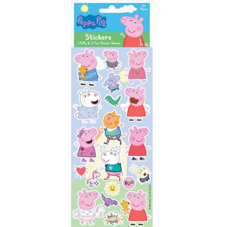 Peppa Pig Stickers 3 Pack - Puffy