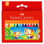 Faber-Castell Jumbo Wax Crayon Asstd (Cardboard Box 12)
