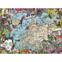 Ravensburger - European Map Quirky Circus 500Pc
