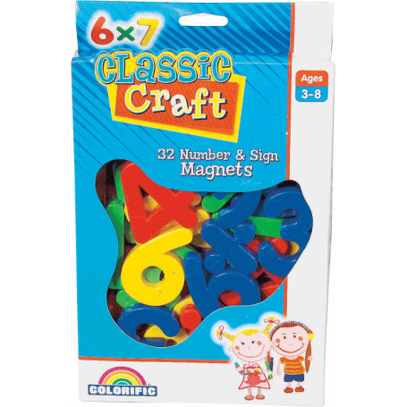 Colorific Classic Craft 32 Number & Sign Magnets