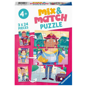Ravensburger Job Swap Mix and Match Puzzle 3x24Pc