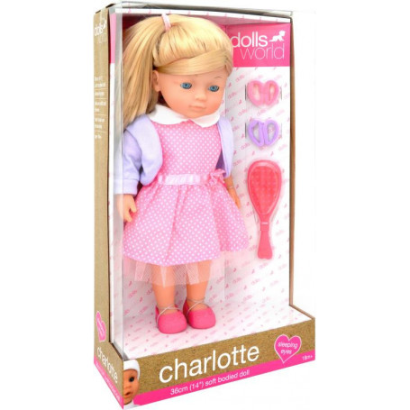 Dolls World Charlotte 36 cm Soft Bodied Doll Blonde