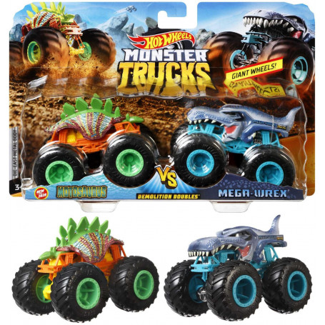 Hot Wheels Monster Trucks 1:64 Demo Doubles 2 Pack- Assorted
