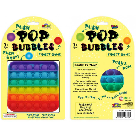 Pop Bubbles Rainbow Pop It Fidget Game