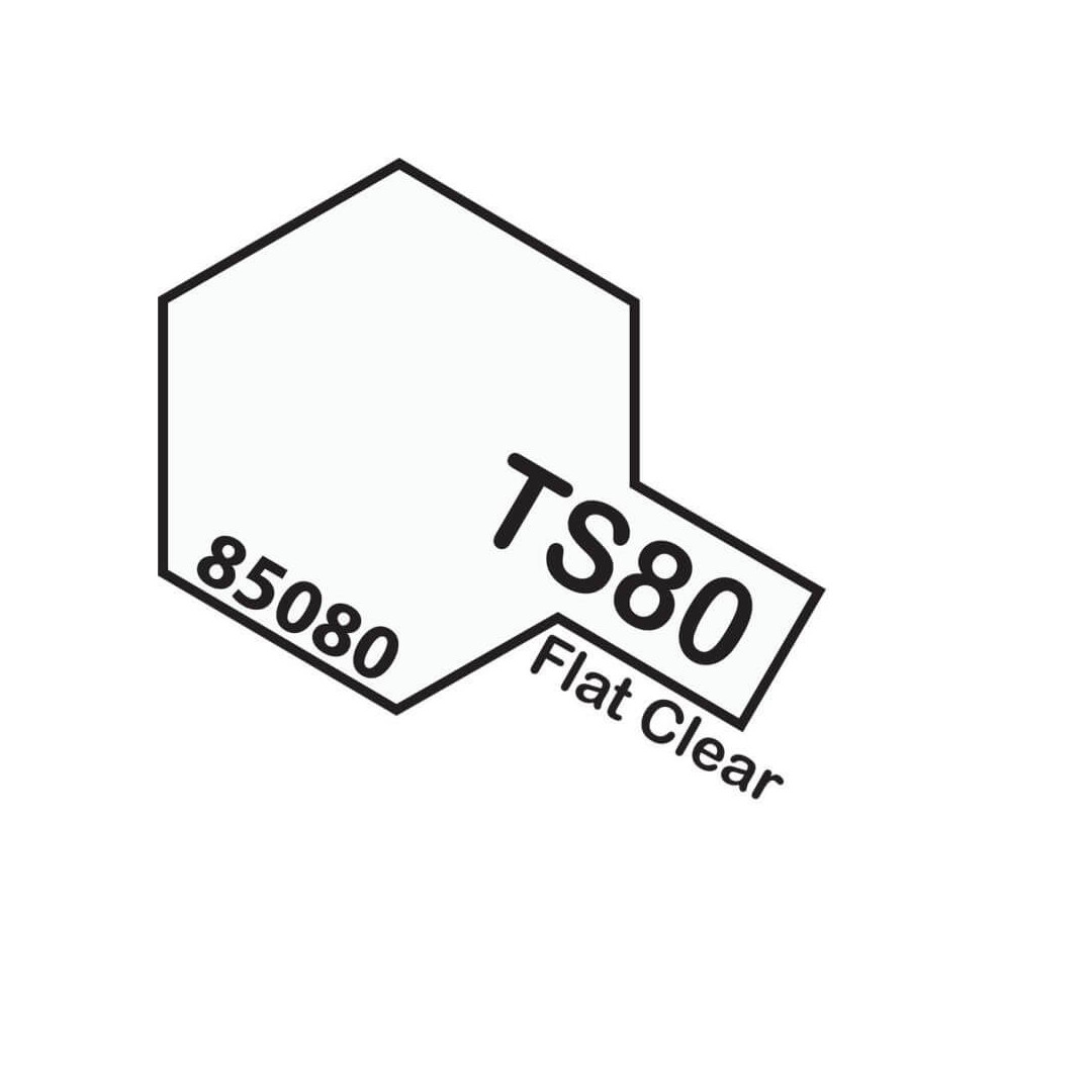  Tamiya TS-80 Clear Flat Spray 100ml : Arts, Crafts