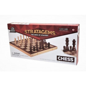 Wooden Chess Set Folding 15"