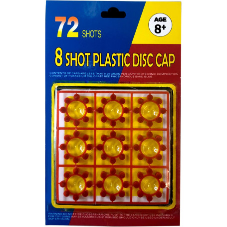 8 Shot Ring Caps - 72 Shots