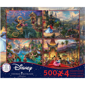 Kinkade Disney 500Pc 4-In-1 S8 Puzzle