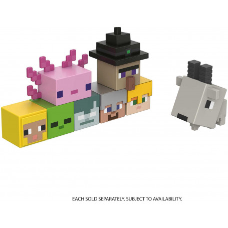 Minecraft Toys Mob Head Minis Collectible Figures with Accessories (Styles  May Vary) 