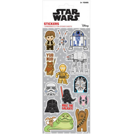 Star Wars Stickers 3 Pack - Embossed