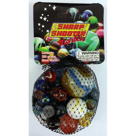 Assorted Glass Marbles Sharp Shooters