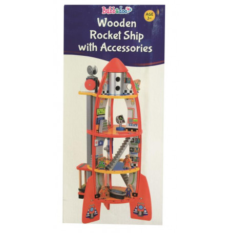 Wooden Rocket Ship with Accessories